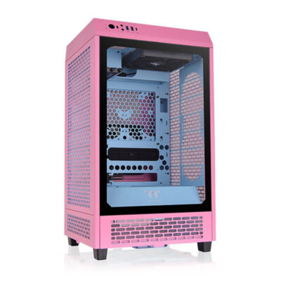 Thermaltake Tower 200 Mini TG Mini-ITX Case – Bubble Pink (CA-1X9-00SAWN-00)