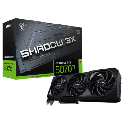 MSI GeForce RTX 5070 Ti 16G Shadow 3X OC Graphics Card (GeForce RTX 5070 Ti 16G SHADOW 3X OC)
