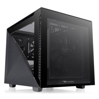 Thermaltake Divider 200 TG Micro-ATX Case – Black (CA-1V1-00S1WN-00)